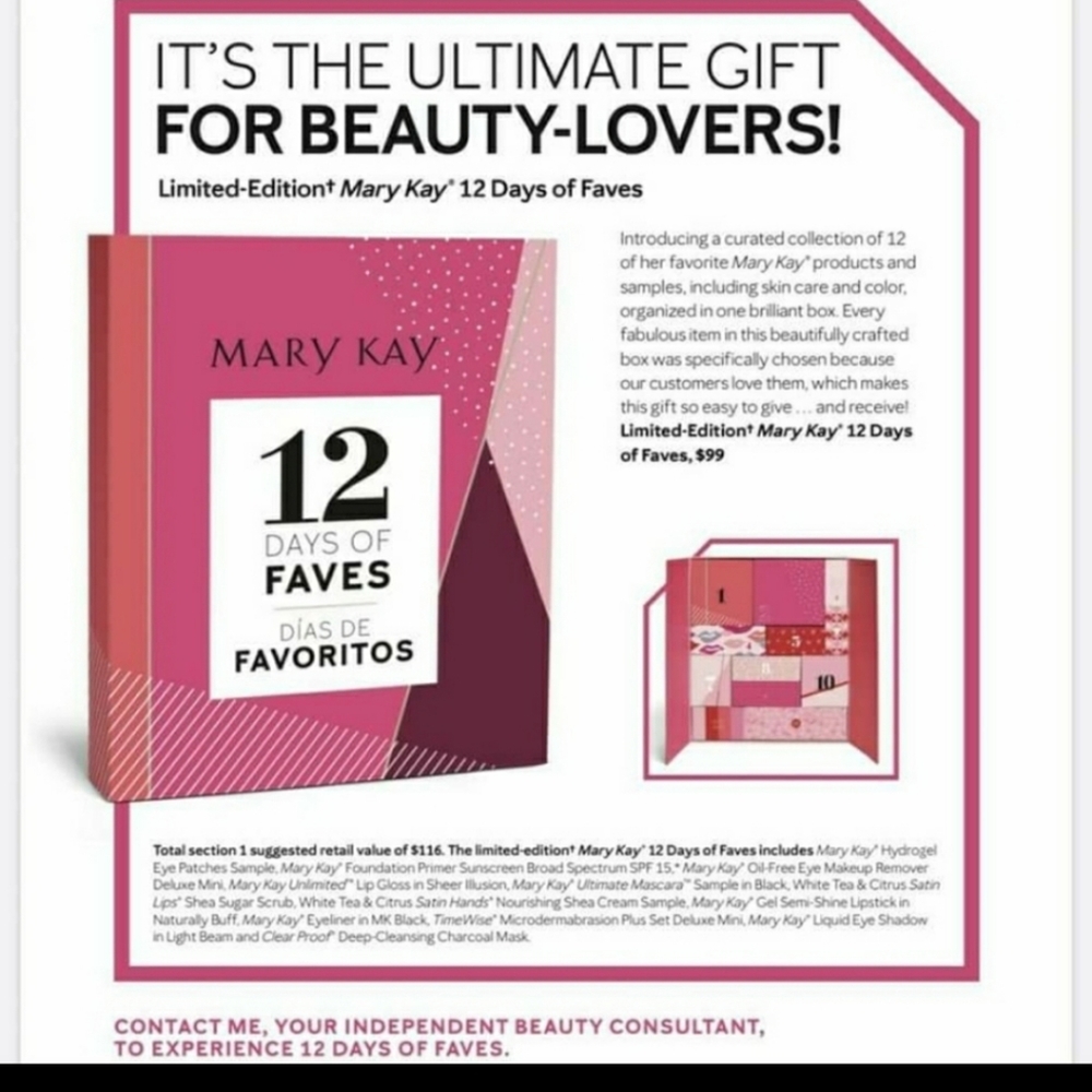 NEW Mary Kay 12 Days of Faves